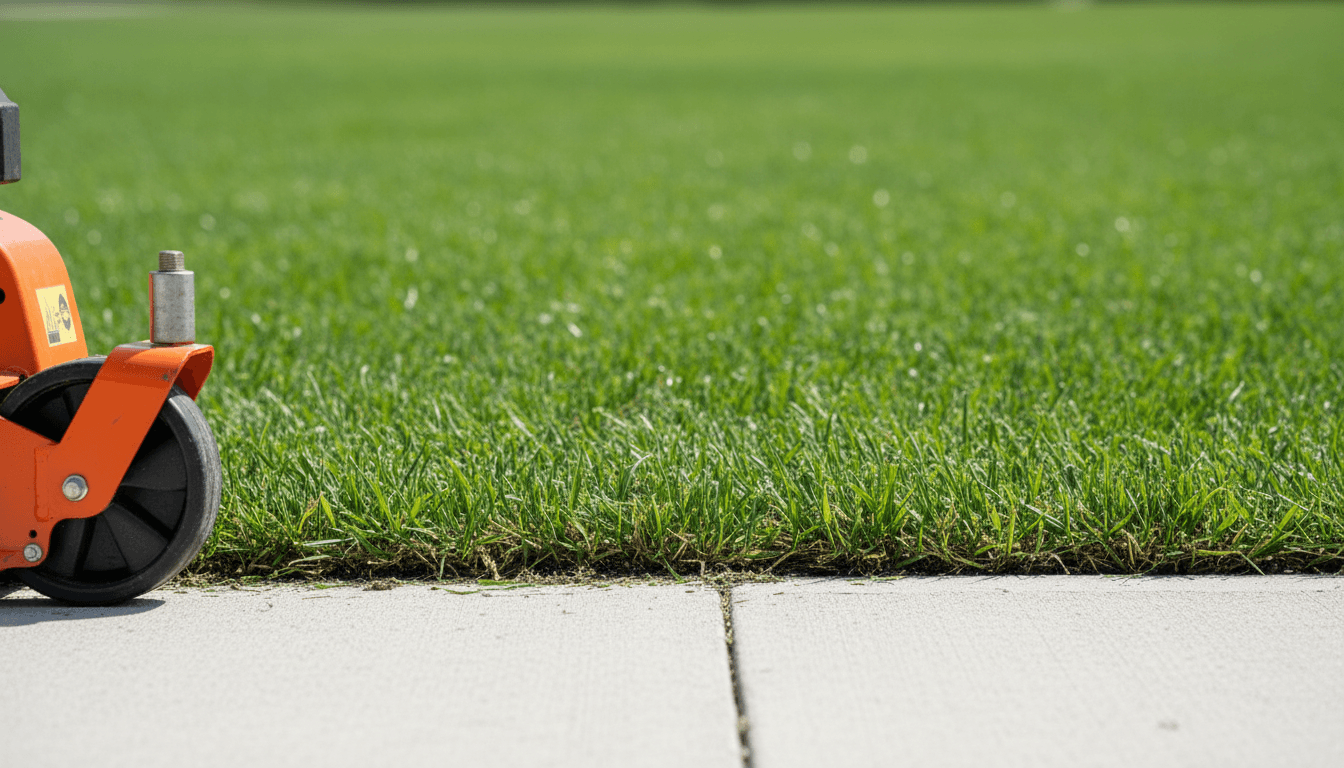 Freshly installed green lawn in front of a Toronto home